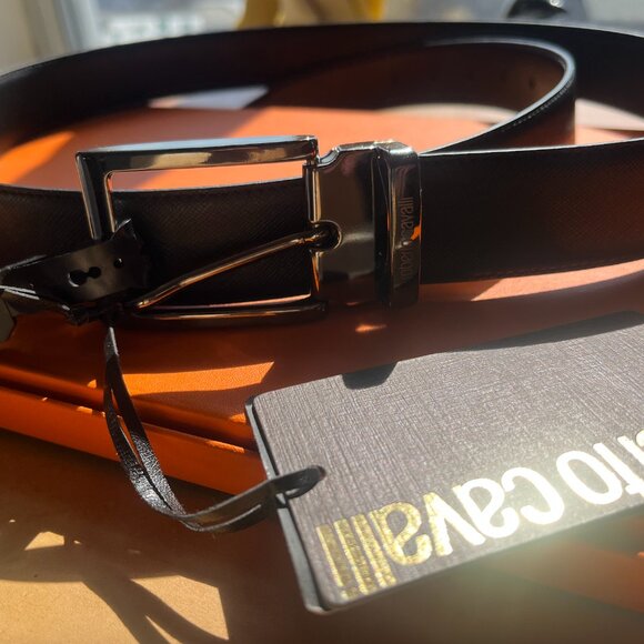 New with Tag Leather Roberto Cavalli, Mens Belt - Picture 5 of 5